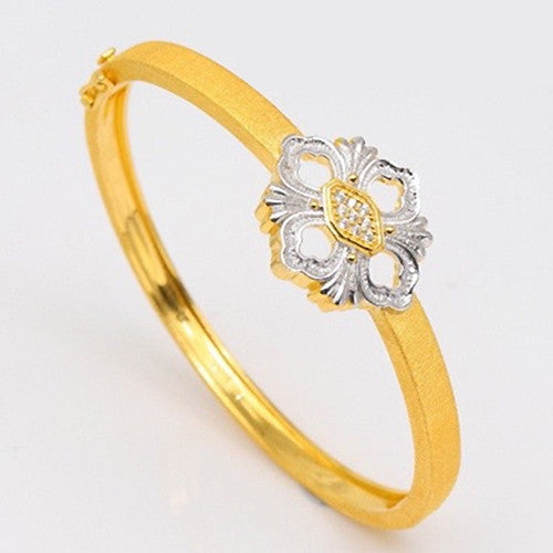 Silver Ornament Light Luxury Custom 925 Gold Single Flower Bracelet