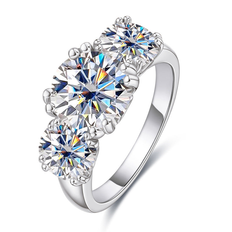 5 Karat D Color Moissanite Ring Female