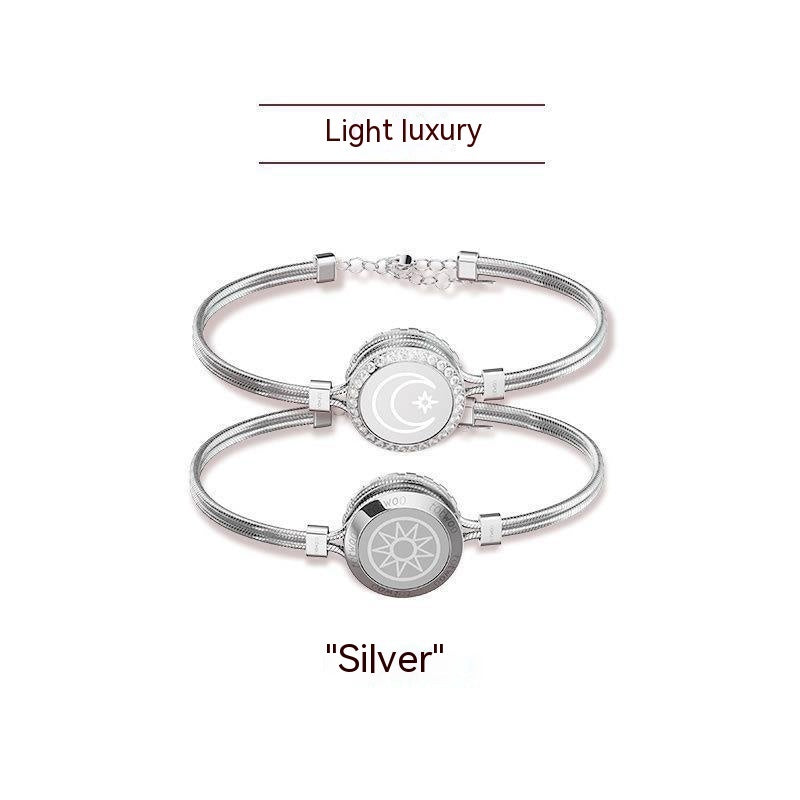 Remote Interactive Induction Alloy Bracelet For Couples