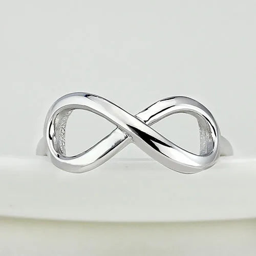 Sterling Silver Infinity Ring - Elegant & Resizable