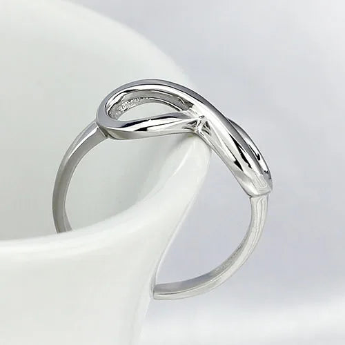 Sterling Silver Infinity Ring - Elegant & Resizable