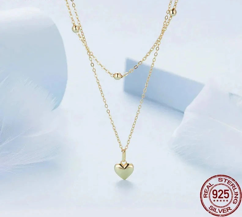 925 Sterling Silver Heart Pendant Necklace