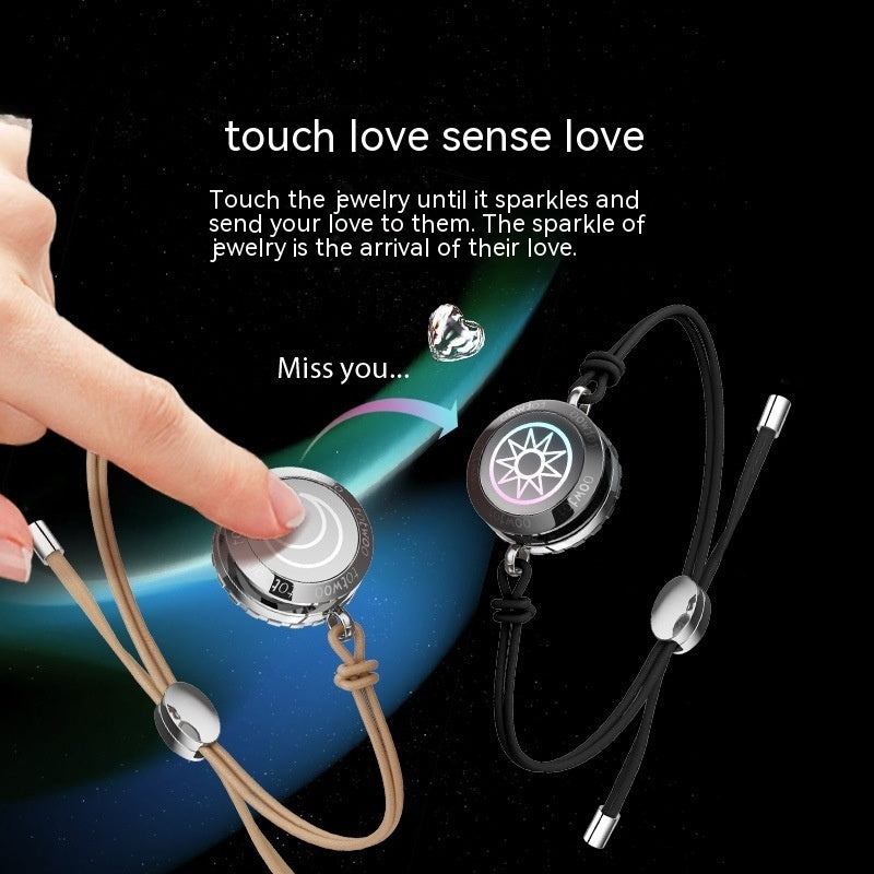 Remote Interactive Induction Alloy Bracelet For Couples